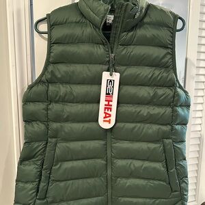 32 Degrees Heat Olive Quilted Puffer Vest - Dark Olive